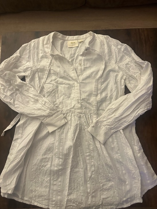 Anthropologie Tops - Anthropologie White Maeve Textured Button-Front Blouse